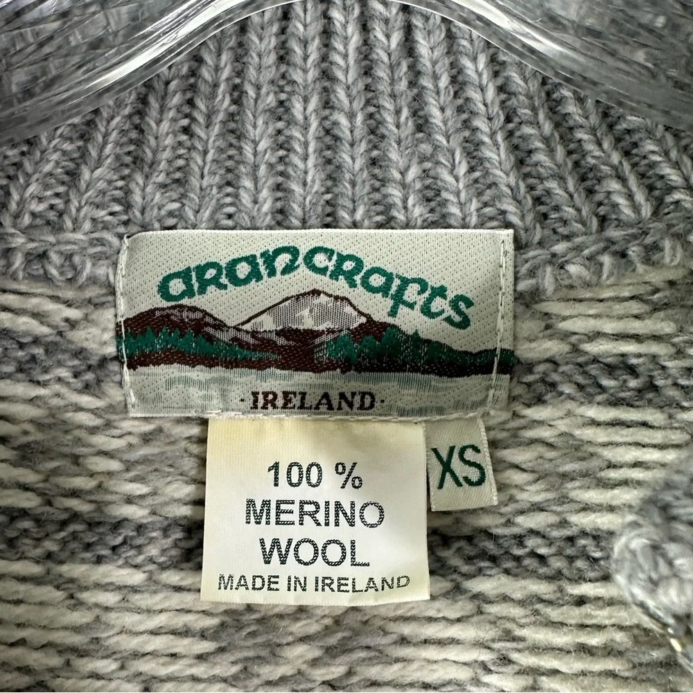 Aran Crafts Chunky knitted Women’s Merino Wool Cardigan Size XS